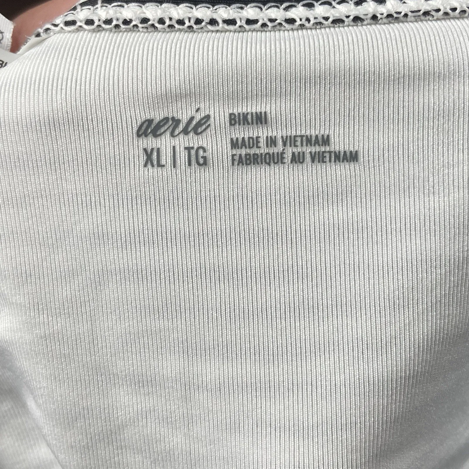 Aerie Swimsuit Bottoms Women's Size XL Striped Black White Summer Vacation Beach - Image 3