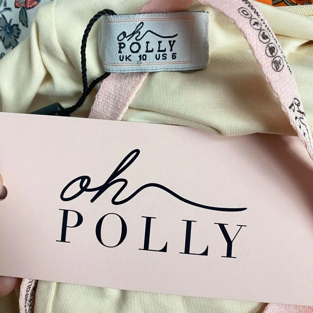 Oh Polly Yara Ruffle Mini Dress Beige Fitted Long Sleeve Women's Size 6 Clubwear - Image 13