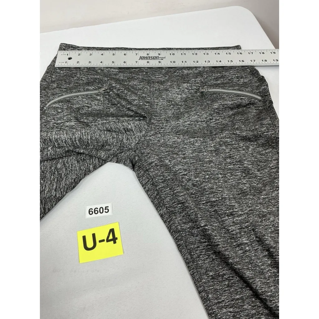 Womans Active Life Pull On Athletic Capri Pants Large Black Elastic Waist - Image 5