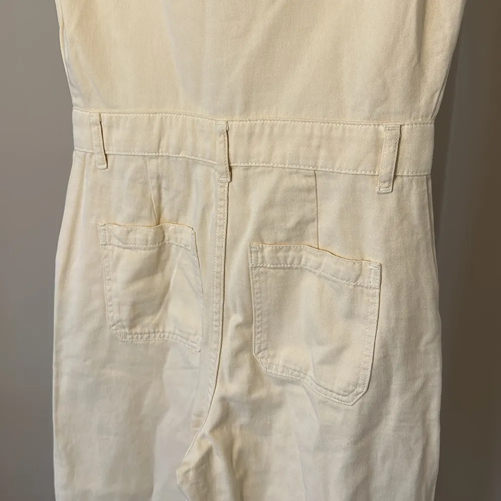 MAJE Pytie Zip-Up Short-Sleeve Cotton Jumpsuit Small - Image 7