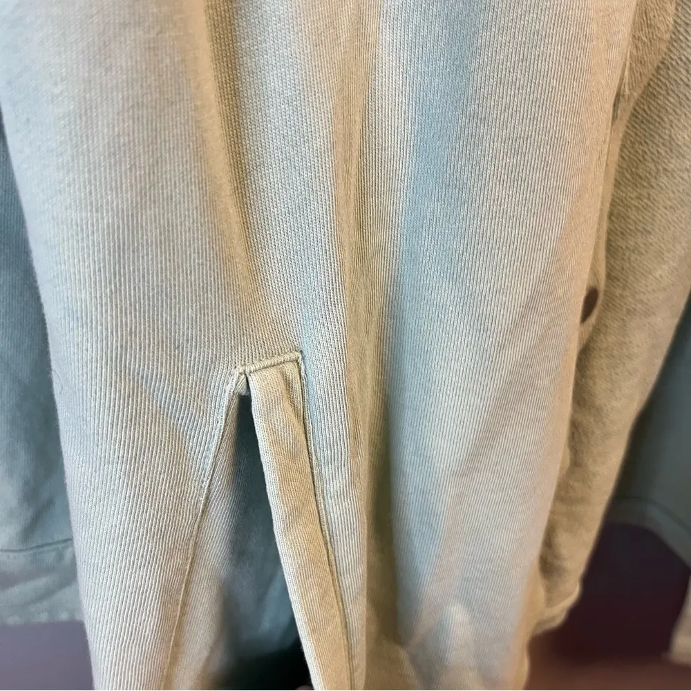 Avec Les Filles Shacket Mint Green Snap Button Terry Shirt Jacket Sz M GUC - Image 9