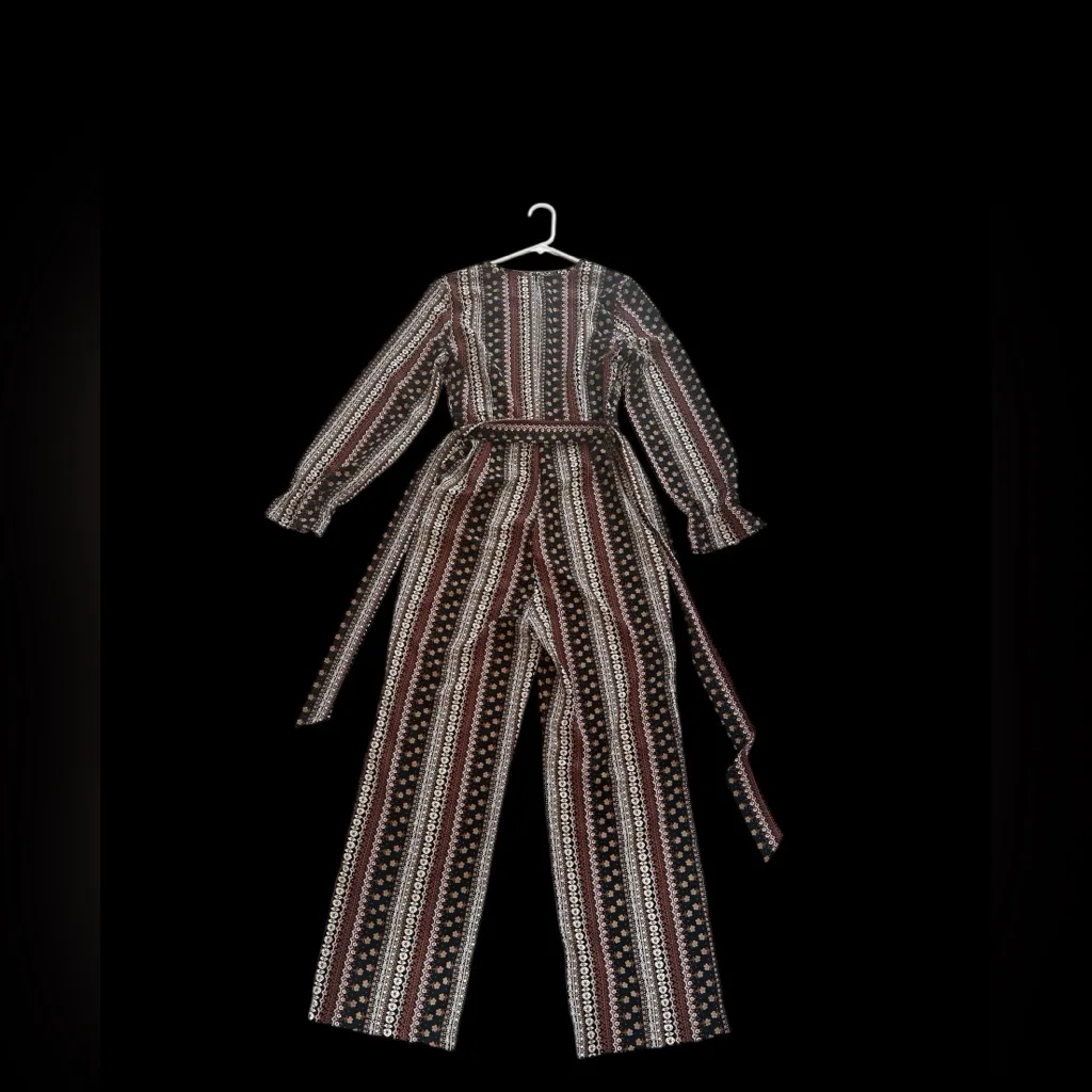 Elegant Black and Brown Jumpsuit - Image 3