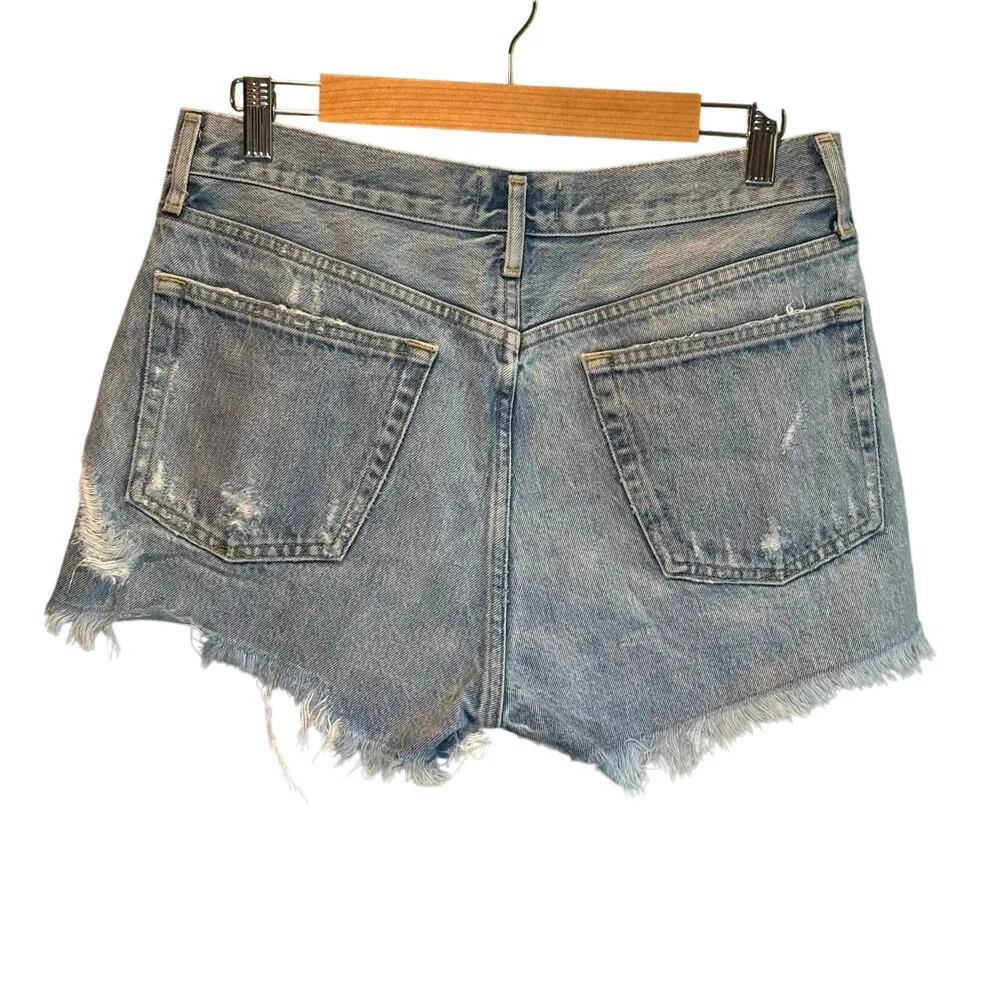 AGOLDE Distressed Cut-Off Parker Jean Shorts - size 29 - Image 4