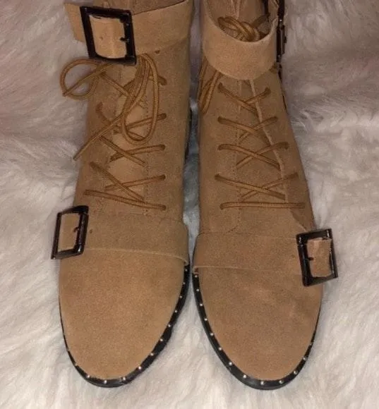 Arabelle Suede Lace Up Boots - Image 6