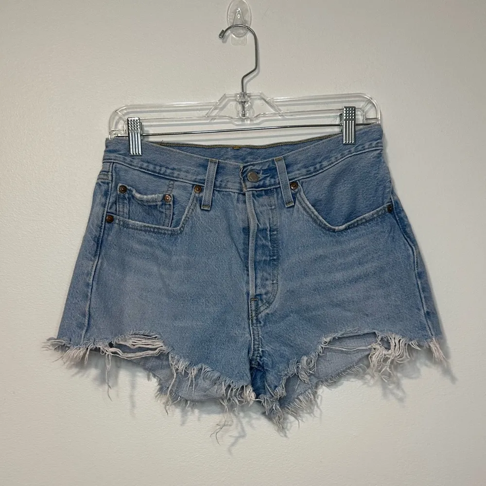 Levi's Premium 501 High Rise Jean Shorts Women’s Sz 27 - Image 2