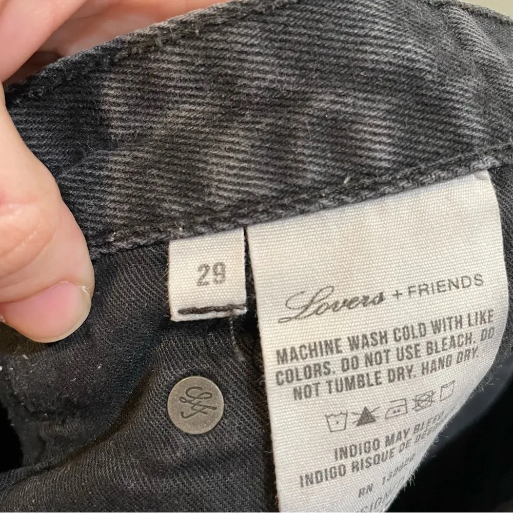 Lovers + Friends Jack High Rise Denim Shorts Distressed Black Size 29 - Image 10