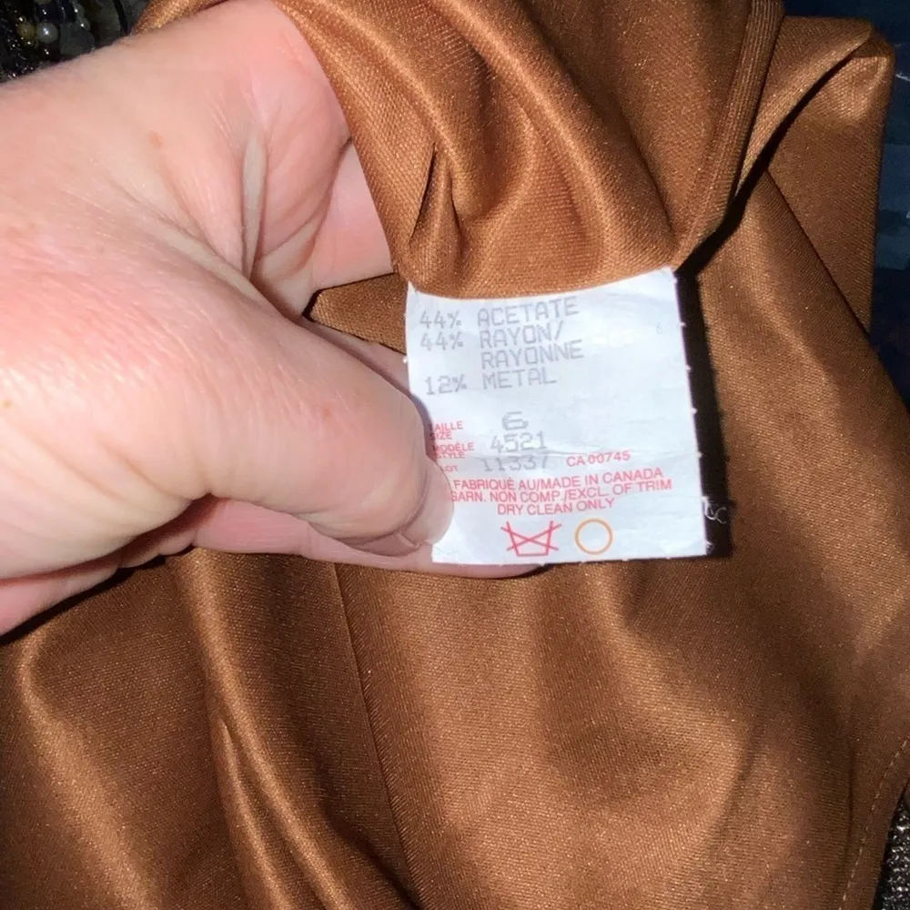 JS Boutique Bronze Metallic Lace Overlay Maxi Special Event Prom Dress 6 - Image 12