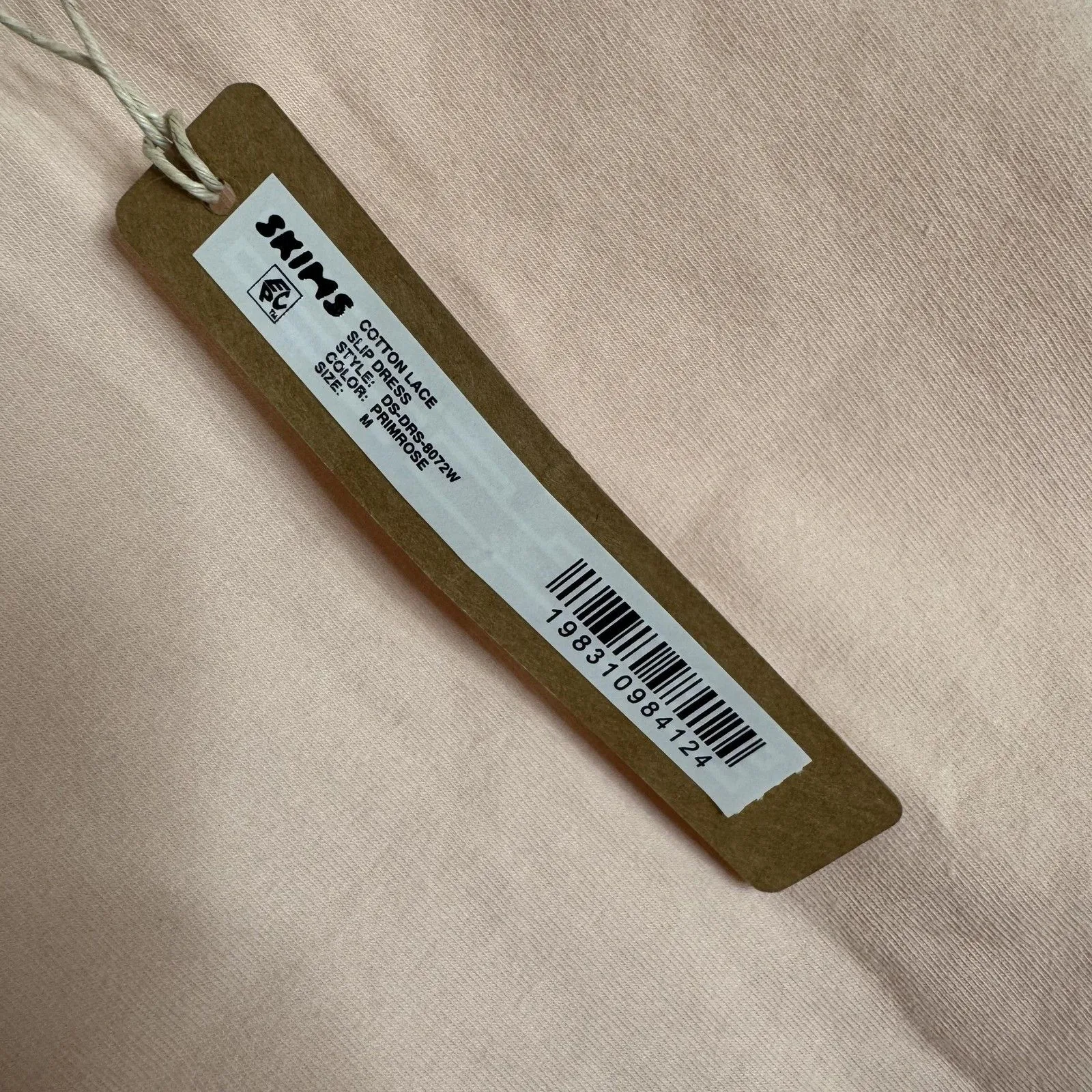 Skims Cotton Lace Slip Dress Womens Medium Pink Primrose Nightgown Lingerie - Image 8