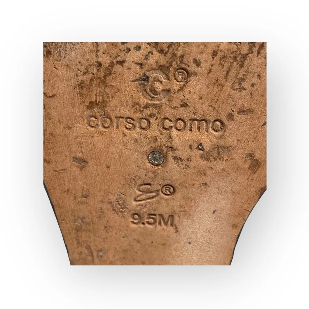 Corso Como Edgy Biker Wedge Heel Platform Leather Boots Booties Black 9.5M - Image 14