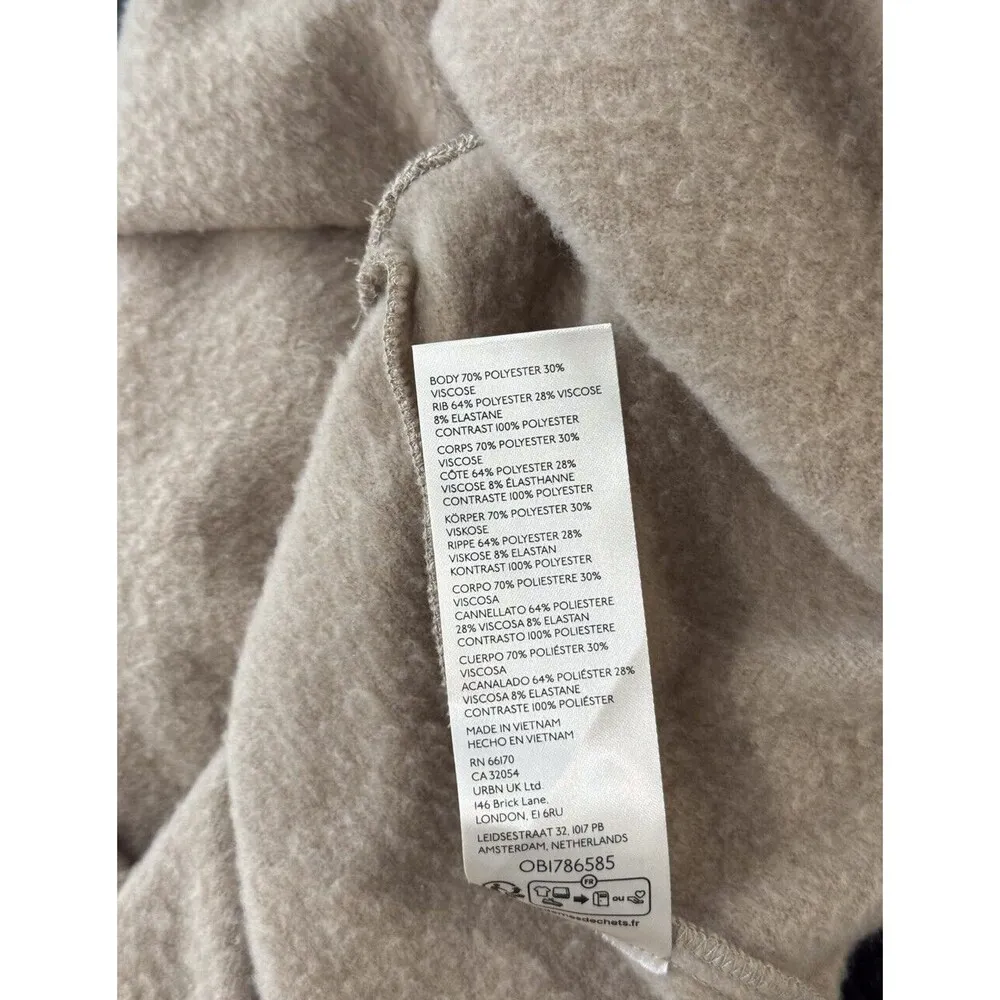 Anthropologie Maeve Sweatshirt Brown Bow V Back Sleeveless Crop Pullover Medium - Image 8