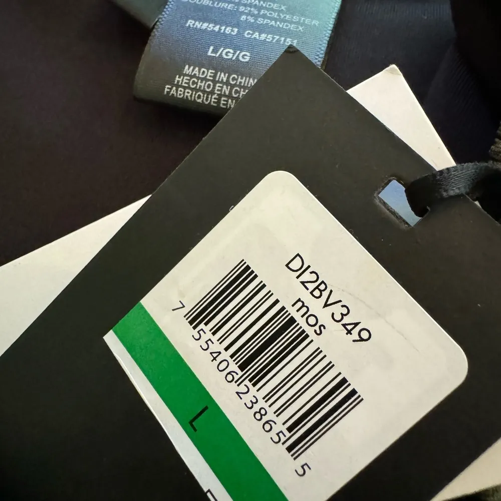 DKNY Women's Textured High Waist Bikini Bottom Swimsuit Moss Green Size L NWT - Image 8