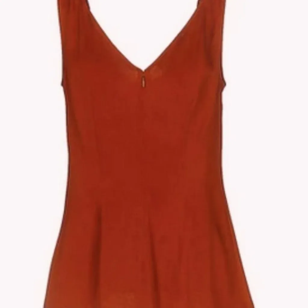 Stella McCartney silk sleeveless blouse coffee colored Size 8 - Image 2
