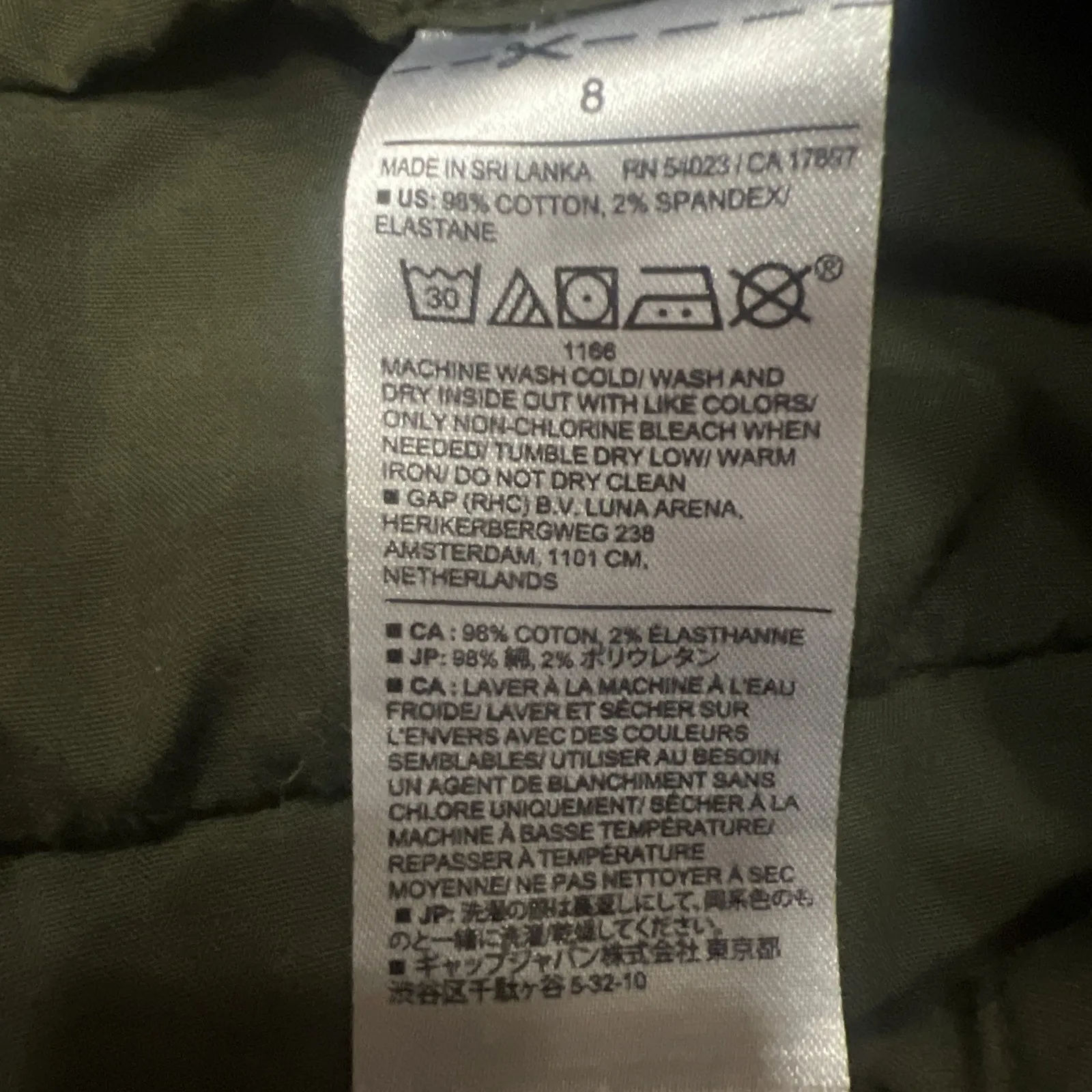 Banana Republic Authentic Chino Shorts Olive Green Women’s 8 - Image 3