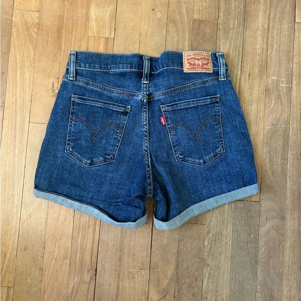 Levi’s Mid Length Shorts Size 27 High Rise Cuff - Image 2