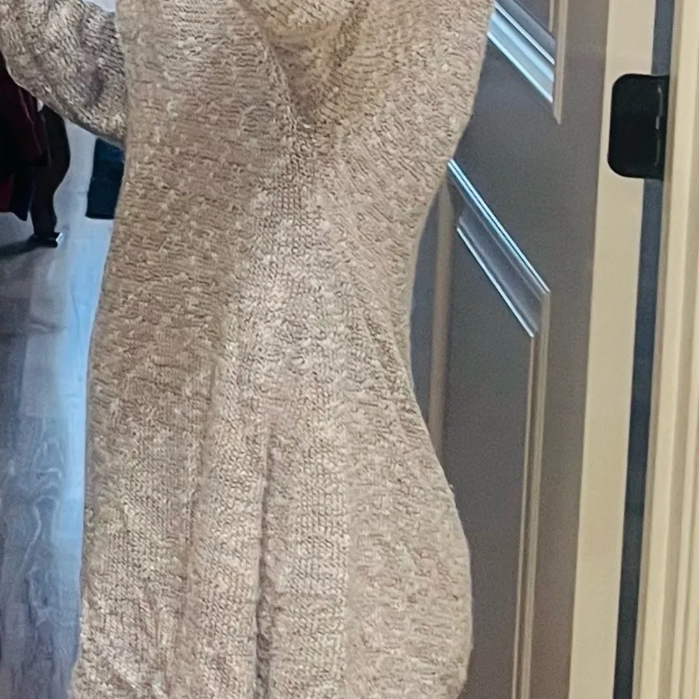 Oversized Cozy Comfy Sweater V Neck Womens medium Short Dress Tunic - Image 9