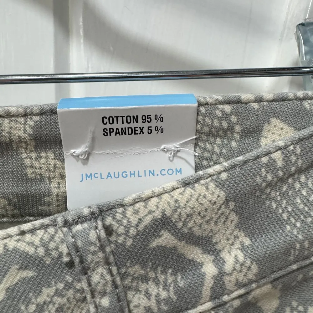 J Mclaughlin Lexi Jean 6 Mini Naja Cream Reptile Denim Skinny Stretch Cotton NWT - Image 4