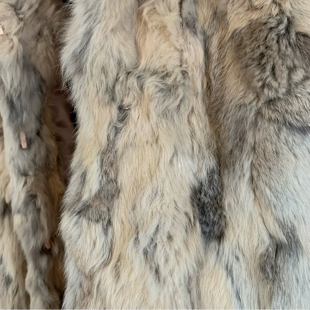 Lord And Taylor 100% Genuine Rabbit Fur Stole Cape Shawl Satin Lined Mob Wife Tan Size undefined - Image 6