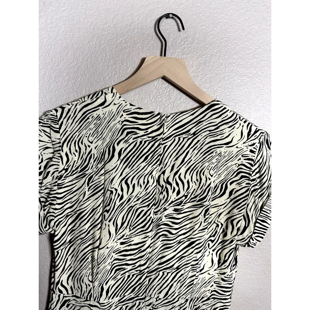 Capulet  Riley Boho V-Neck Zebra Print Jumpsuit Size Small - Image 7