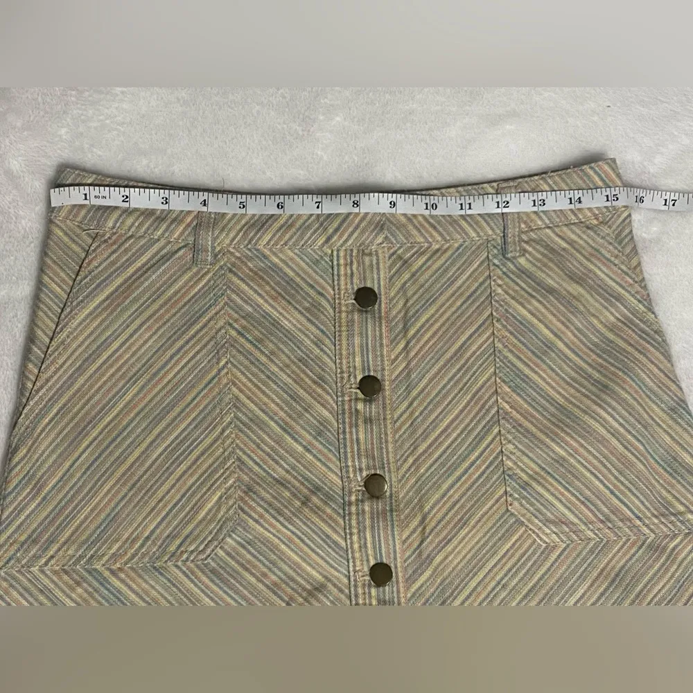 Anthropologie Pilcro and the Letterpress Chino Striped Mini Skirt. - Image 11