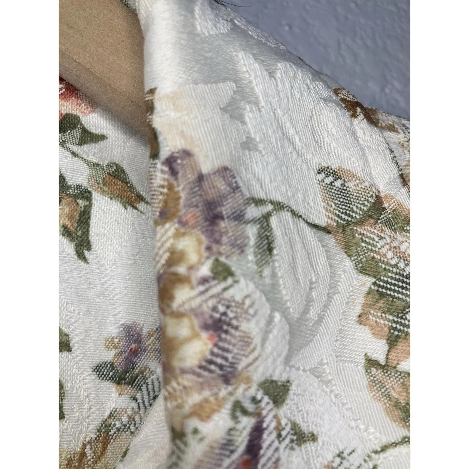 VTG Drapers Damons Cream Jacket Women L Floral Y2K Cottage Prairie Grannycore - Image 7