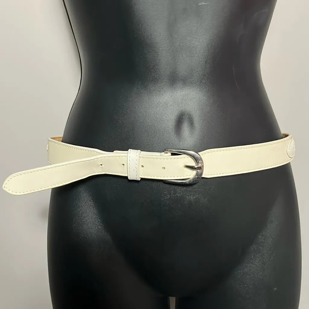Urban Outfitters Small Leather Cassidy Beaded Western Belt - Image 3