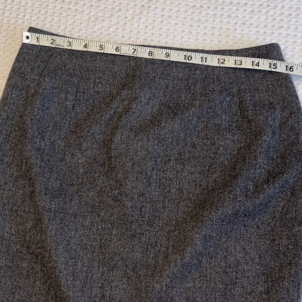Vintage J.G.HOOK Classic Charcoal GRAY Wool Mini Pencil Skirt Lined Size 6 - Image 10