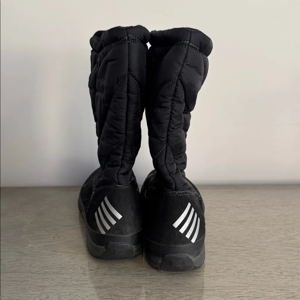 Lands' End Black Quilted Winter Boots Size 8.5B - Image 5