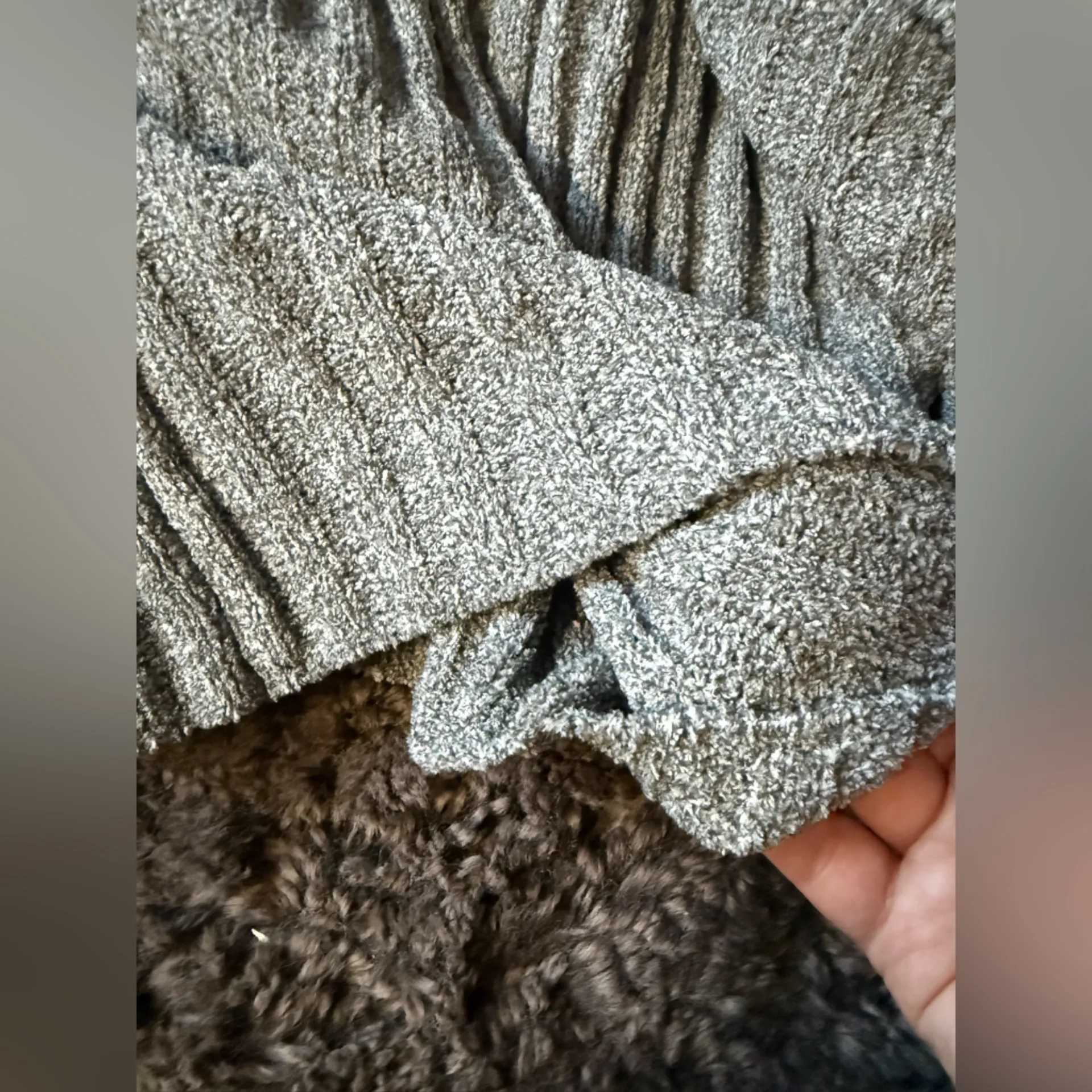 Free People Gray Ribbed Knit sweater - Image 6