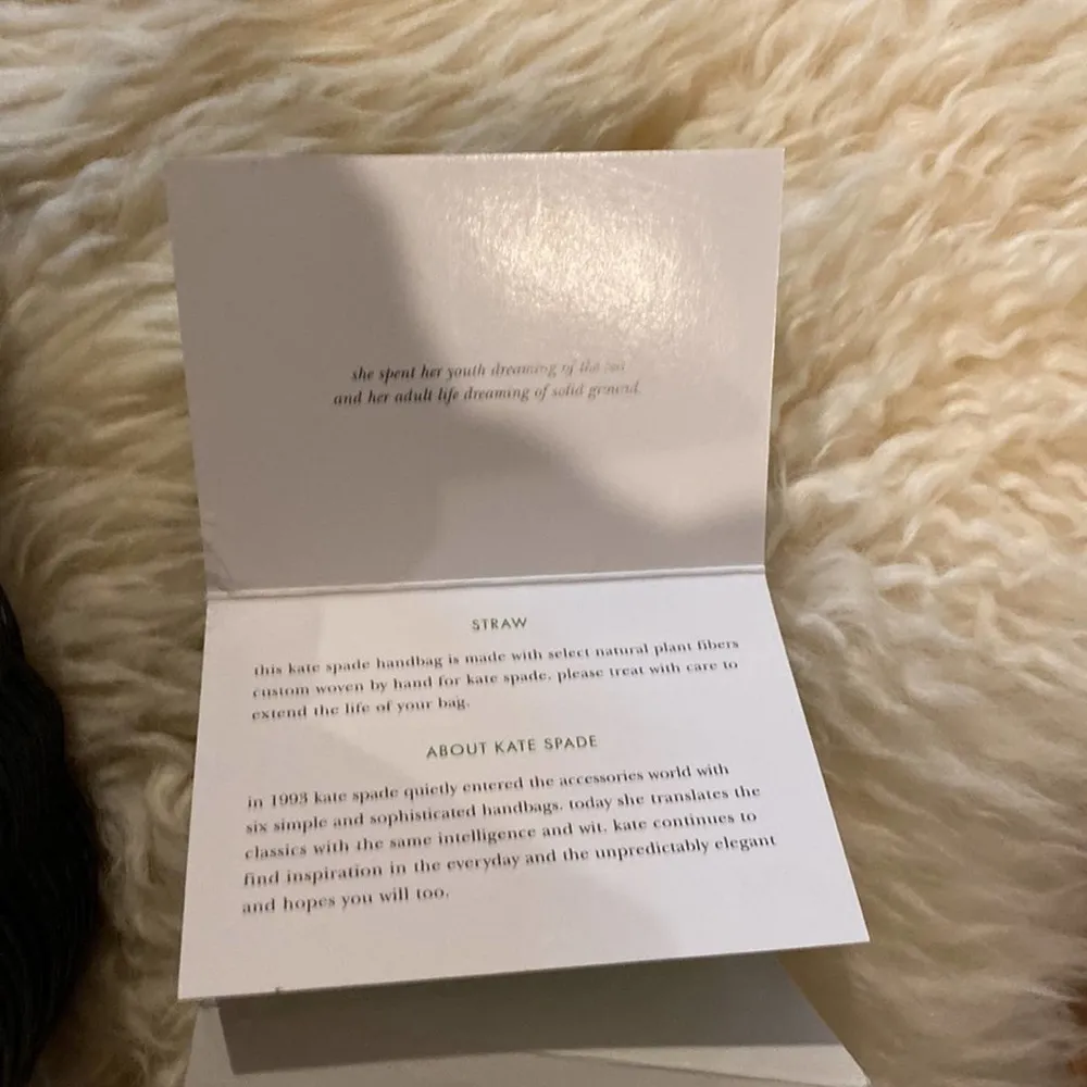 Kate Spade Rectangular Black Wicker Hand Held Purse w/ Gold Handles & Clasp - Image 5