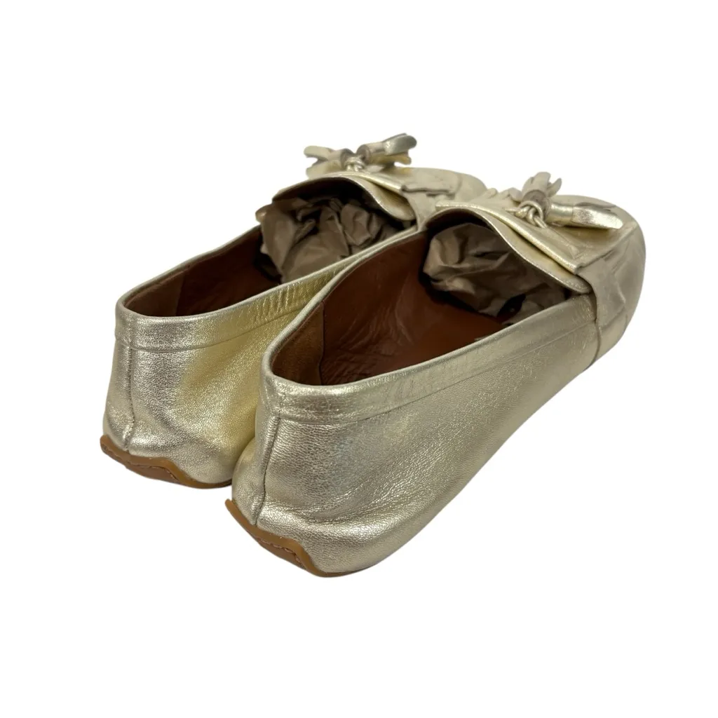 AQUATALIA Quinna Gold Metallic Loafers shoes 9 - Image 5