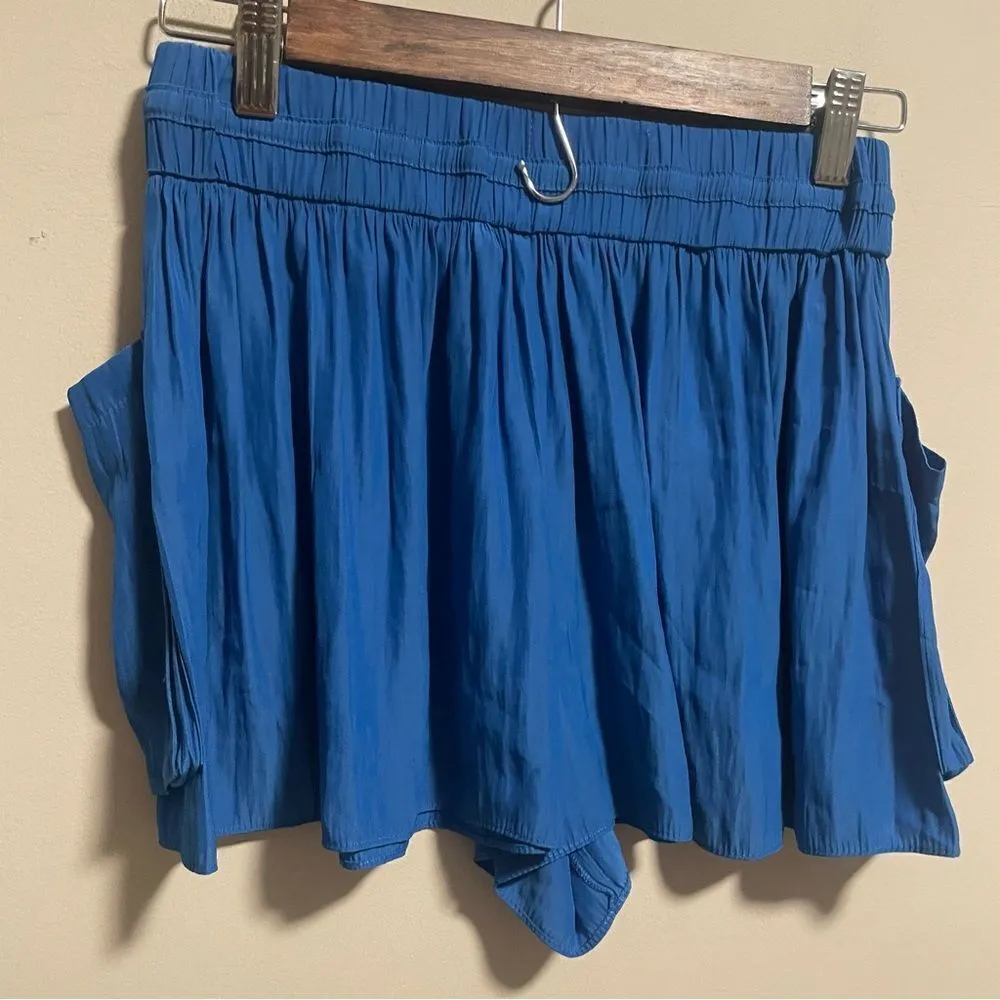 Ramy Brook Austin Blue Shorts Pleated Slinky Weave- Size XS - Image 6