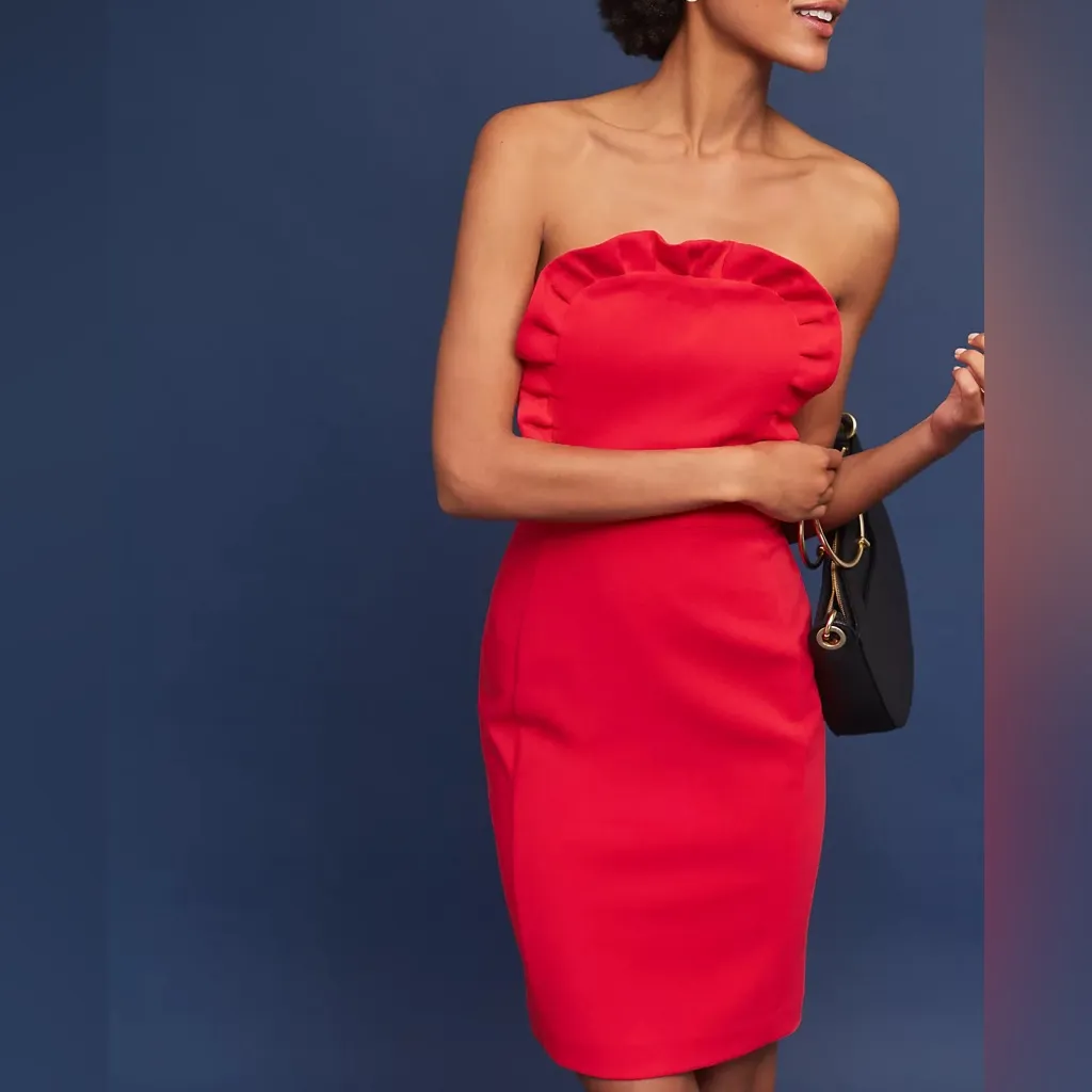 BLACK HALO X ANTHROPOLOGIE Valerie Strapless Ruffle Dress - Image 2