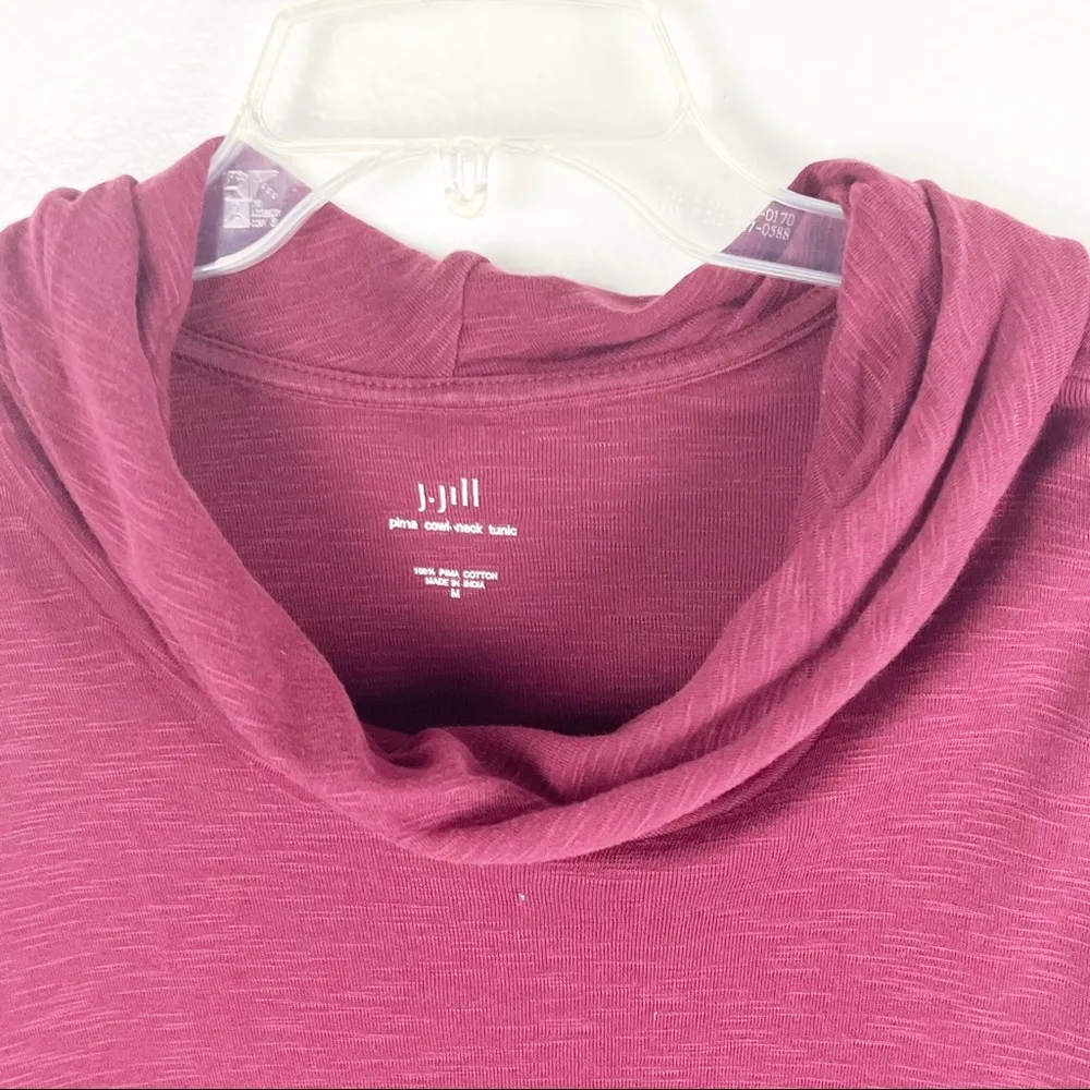 J. JILL 100% Pima Cotton Cowl Neck Tunic Top, Size Medium - Image 7