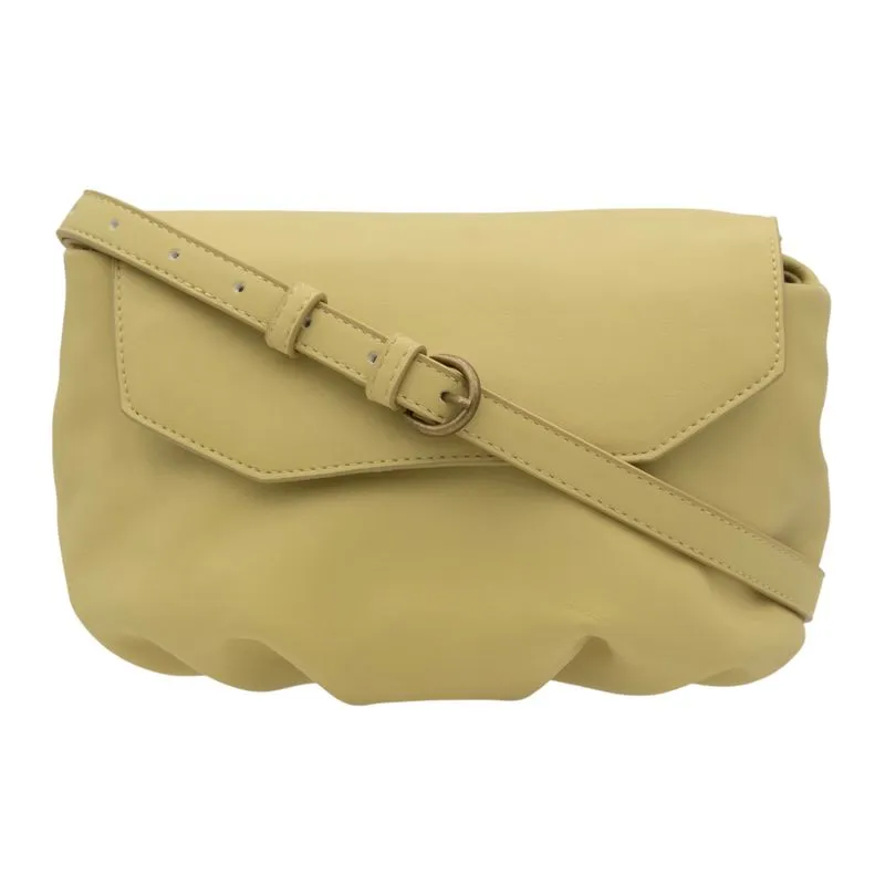 Universal Thread Pleated Crossbody Bag in Yellow - Image 2