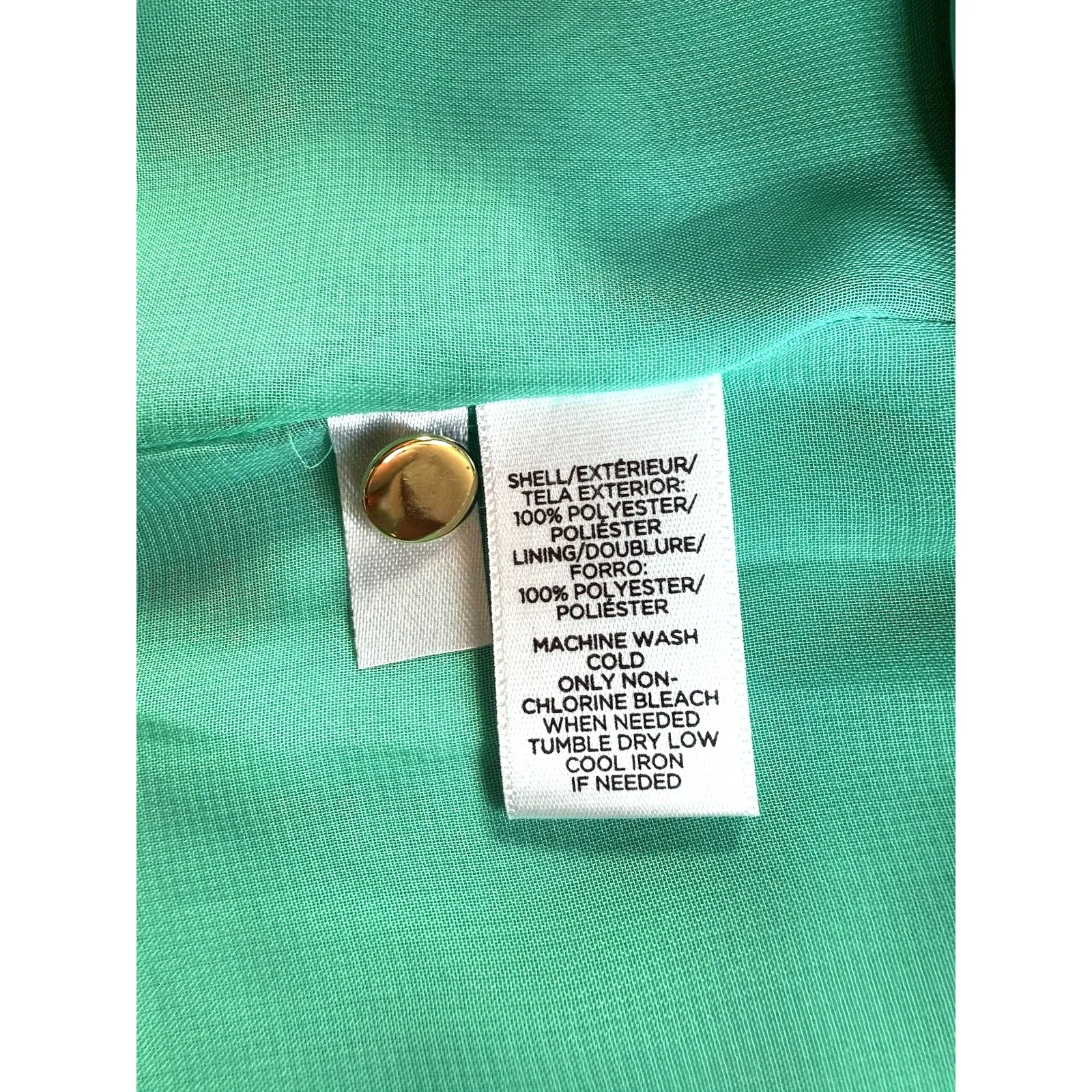 Ann Taylor Loft Sleeveless Top Women L 12 14 Crepe Tank Shell Career Jade Green - Image 6