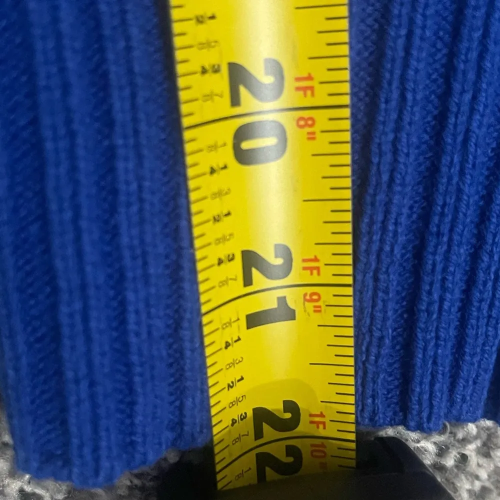 Isaac Mizrahi Live blue button up long sleeve cardigan sweater M - Image 9