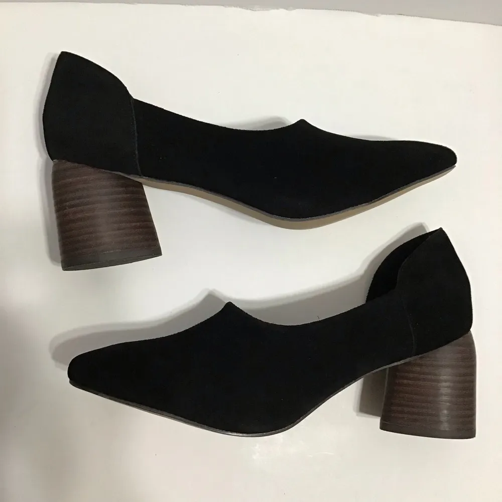 Sbicca Vintage Collection Volin Womens Black‎ Suede Round Heel Mule Size 10 - Image 2