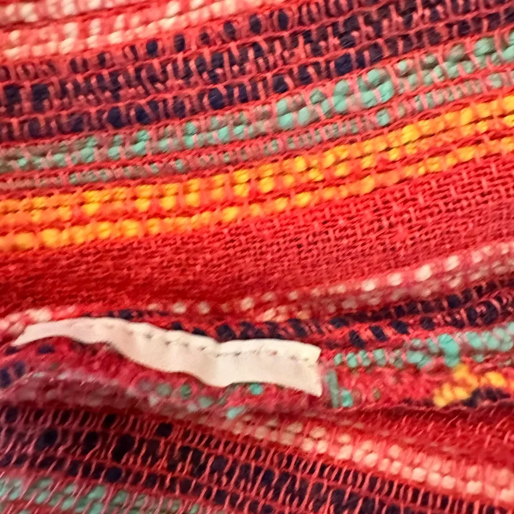 Rip Curl Off-Shoulder Striped Boho Festival Top Medium - Image 5