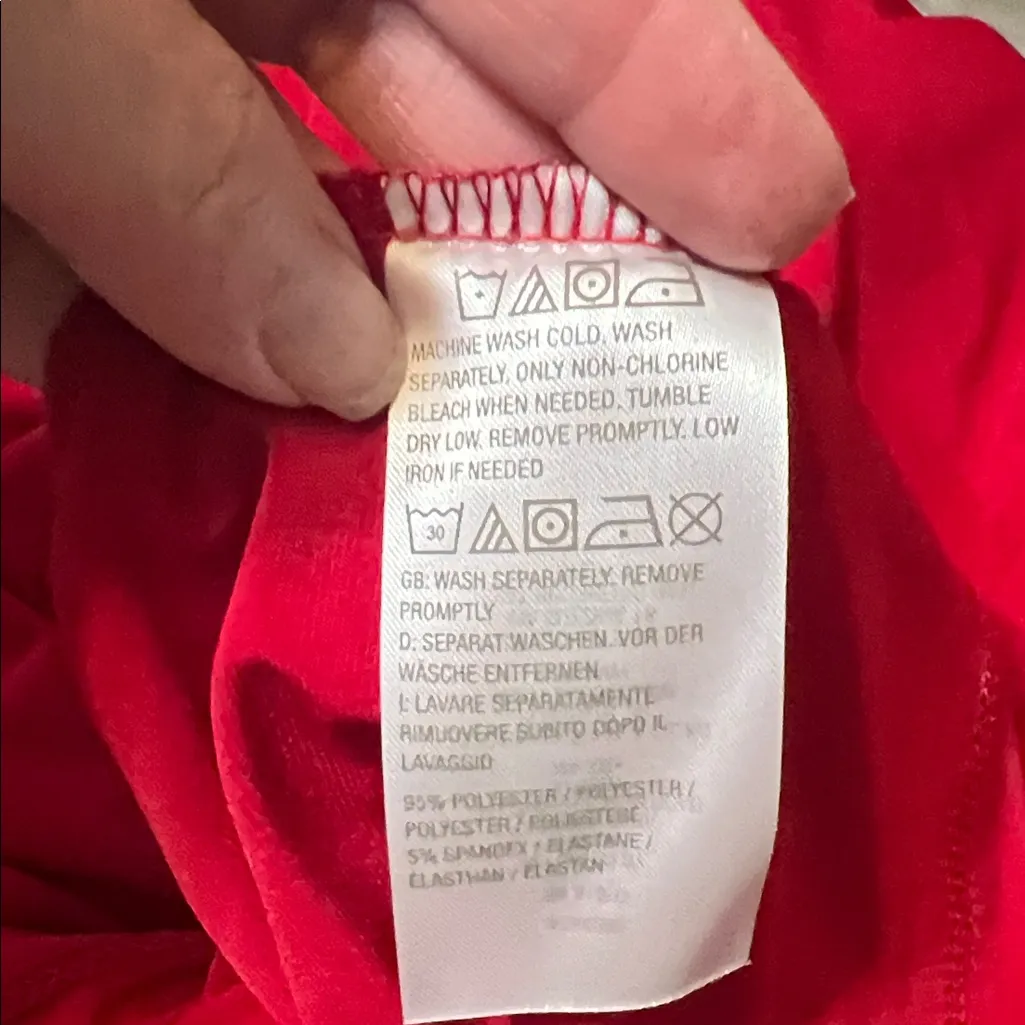 Susan Graver Mock Neck Red Long Sleeve Top - Image 6