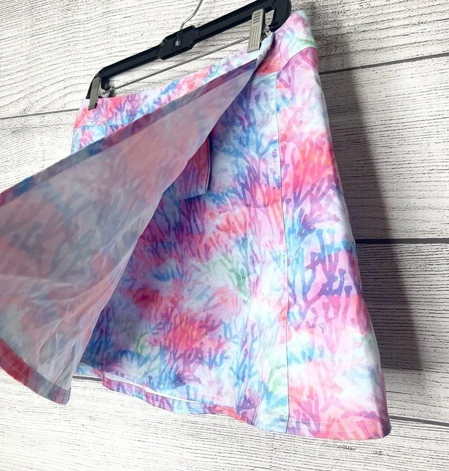 Reel Legends Athletic Outdoor Wrap Around Skirt Size Small Tropical Reef Pink - Image 2
