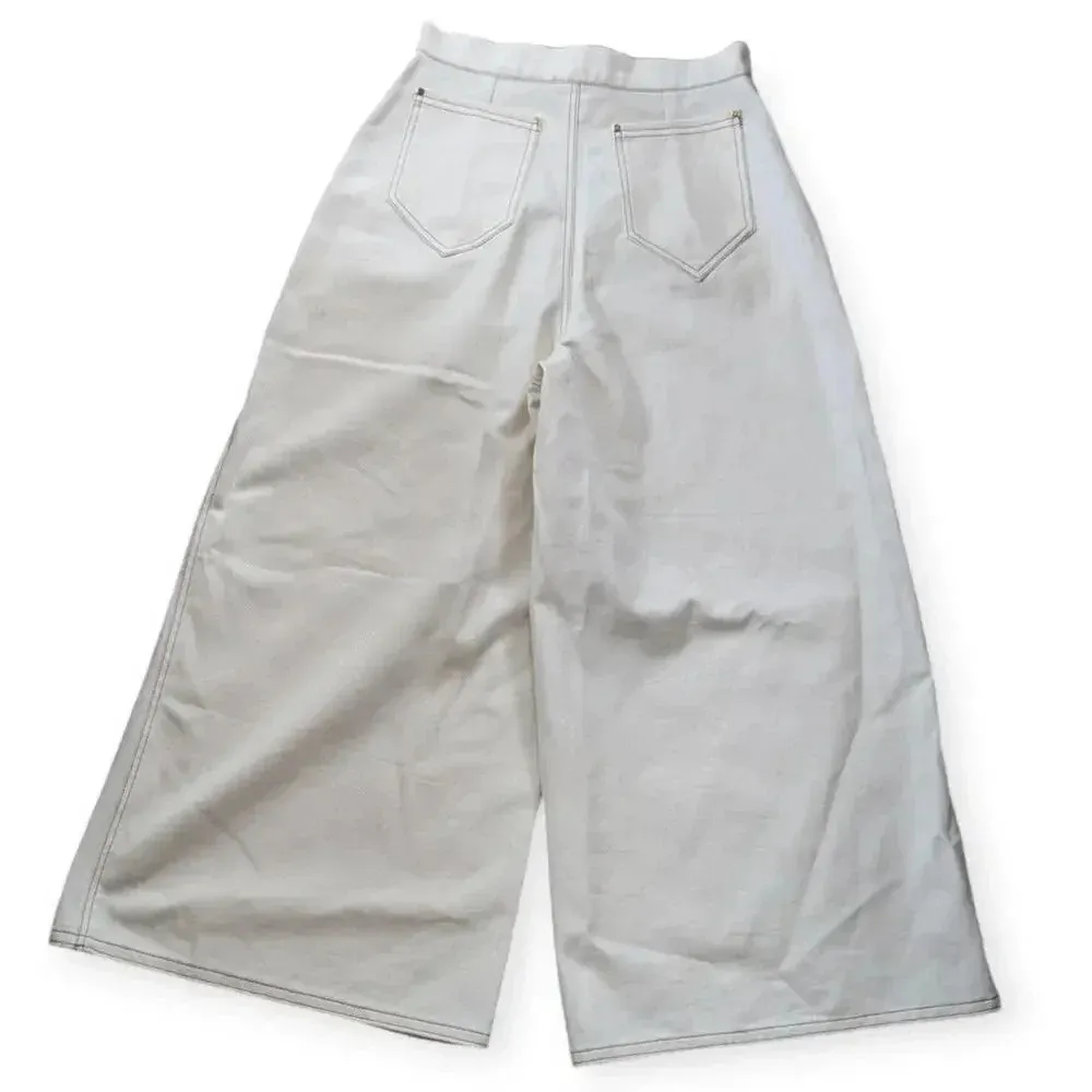 Salvage Cloth Double Zipper High Rise Wide Leg Jeans NYC Sustainable Streetwear Size M - Image 6