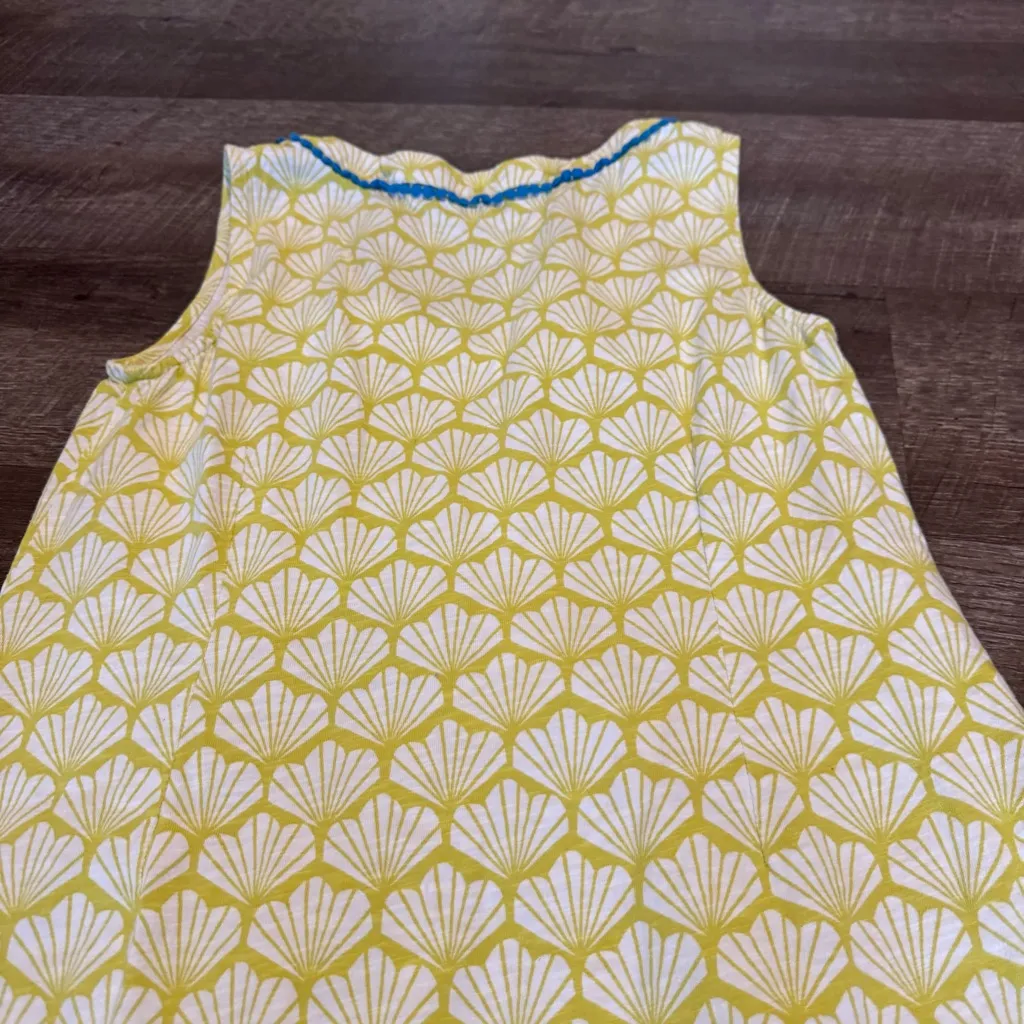 Boden Yellow Tarifa Citrus Seashell Jersey Dress Green Size 8 - Image 5