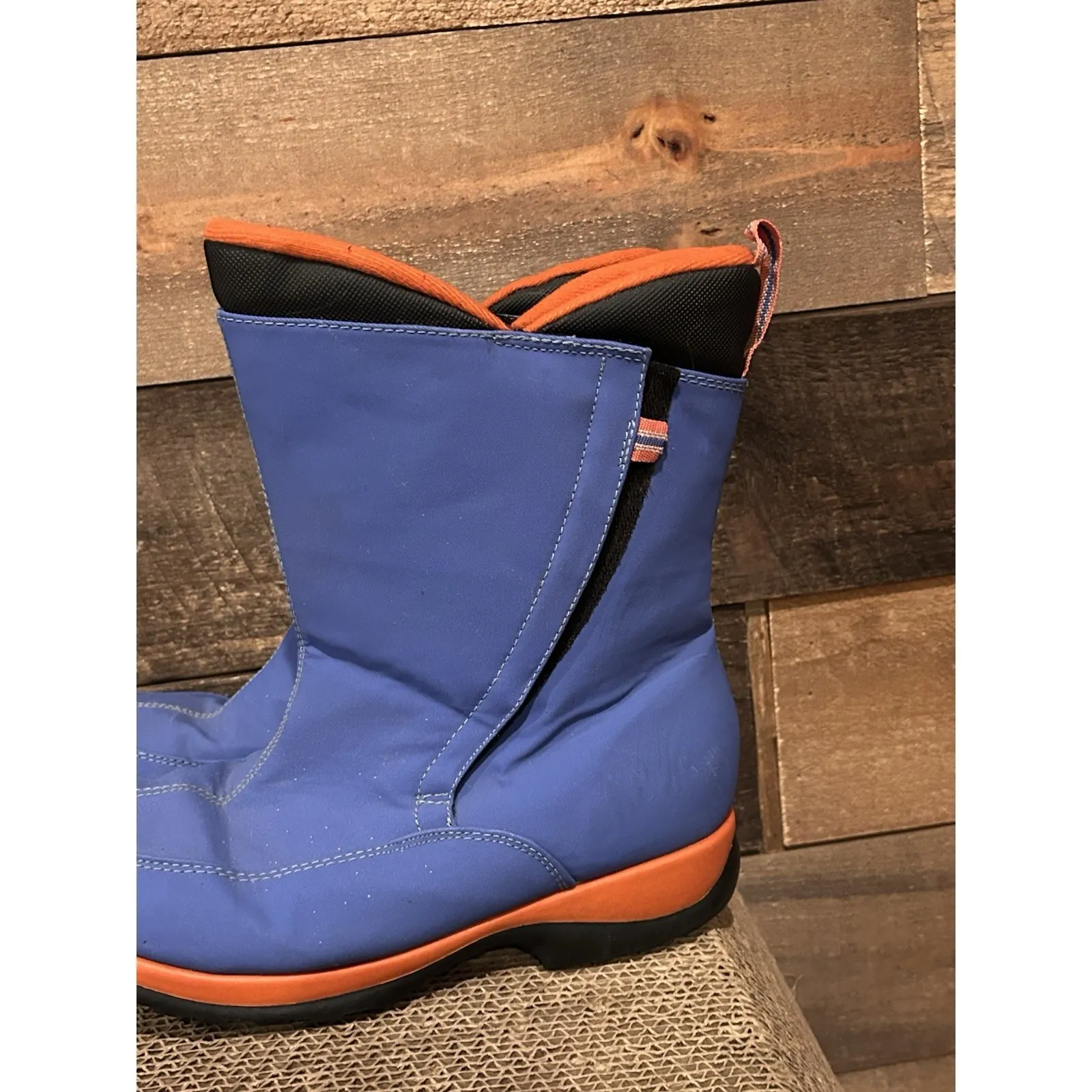 Lands End Boots Womens 7 Blue Waterproof Weather Snow Rain Mid‎ Calf Insulated - Image 3