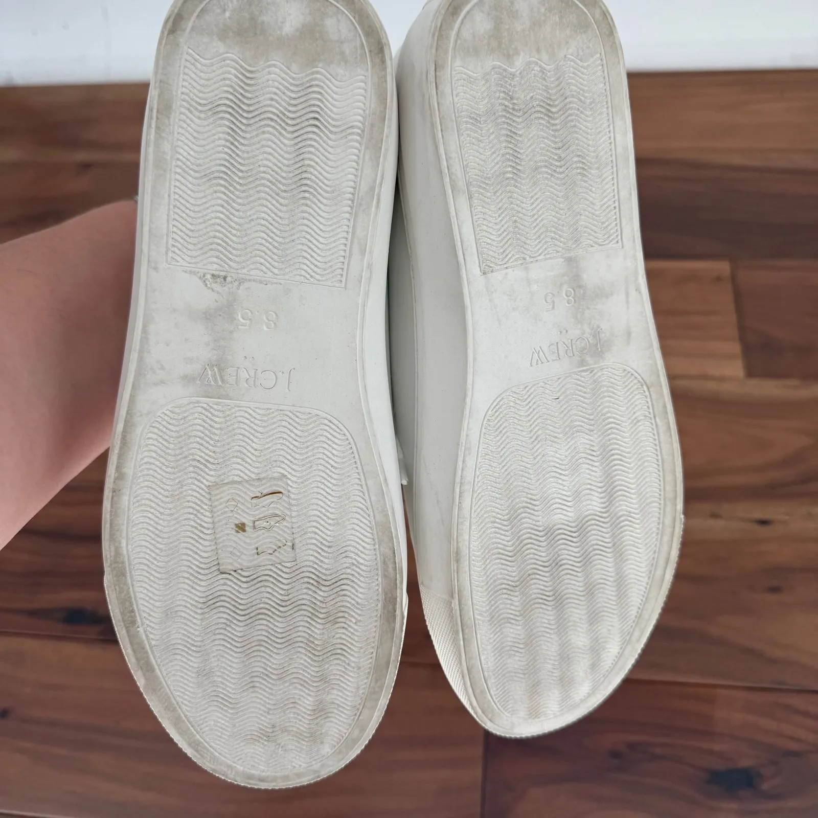 J. Crew White Leather Lace Up Low Top Sneakers Women's Size 8.5 Casual Shoes - Image 7