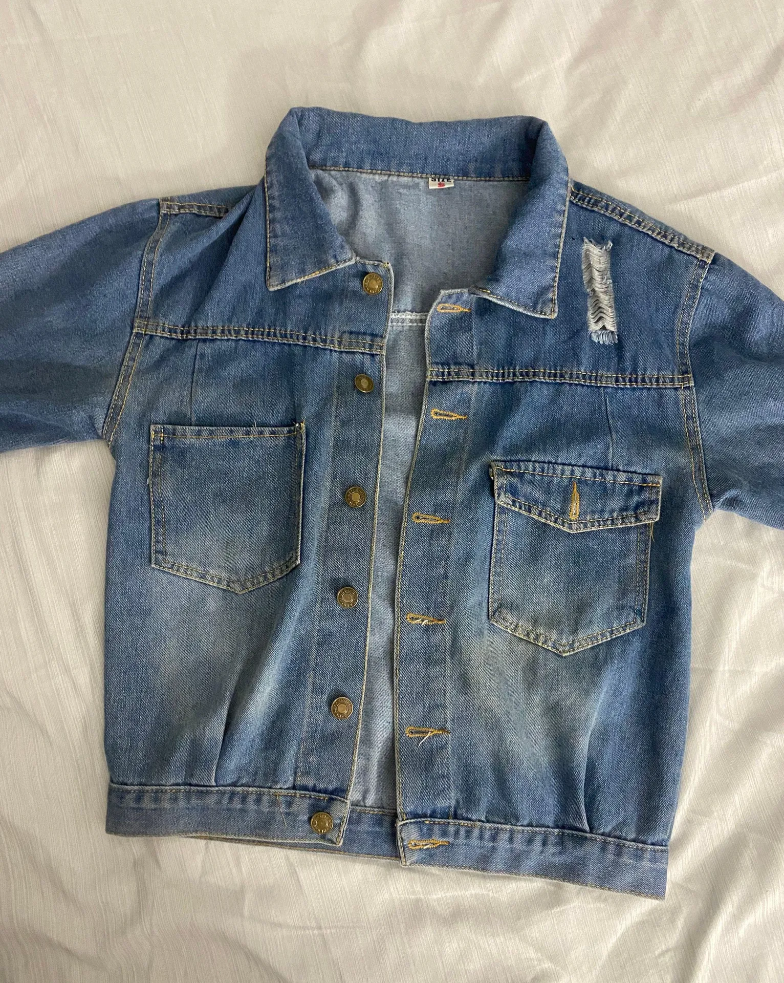 Distressed Denim Jacket - Image 4