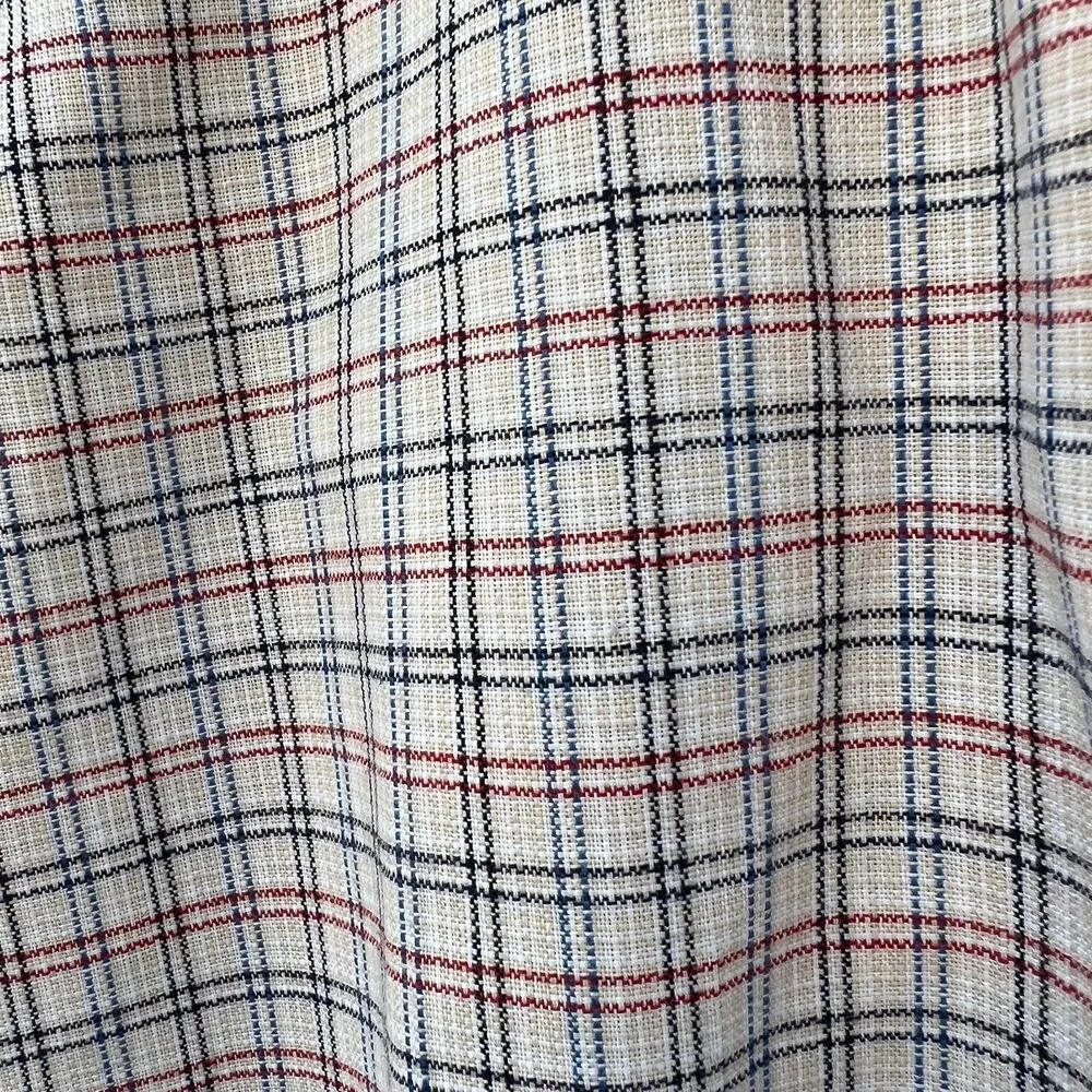 Vintage Mann Deadstock red blue plaid bell flare pants 28x34 Size XS - Image 7