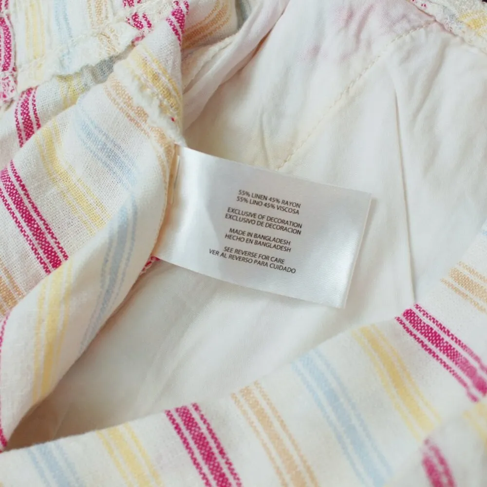 NWT GAP multi colored striped linen shorts XXL summer vacation - Image 9