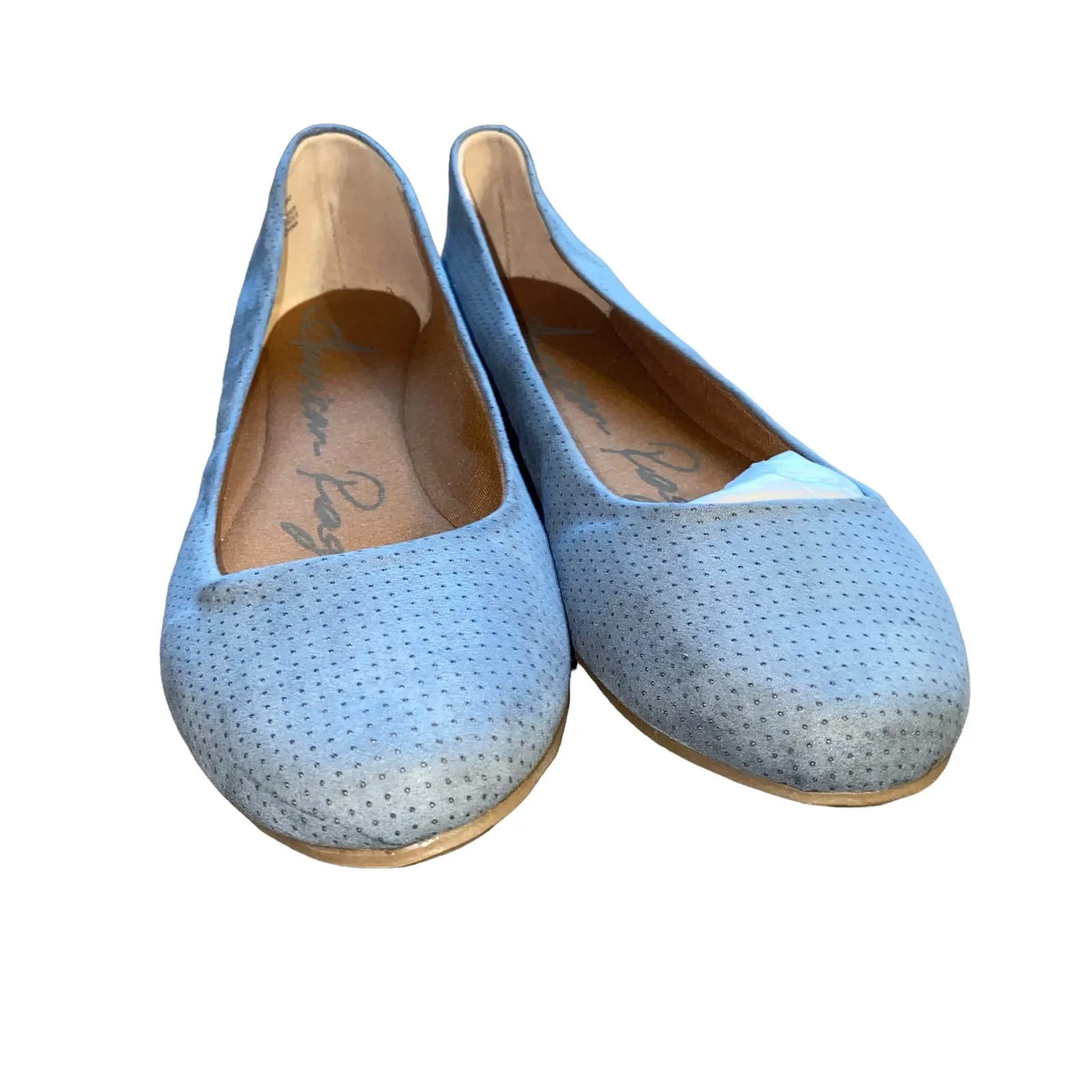 American Rag Cie Aellie Perforated Fabric Ballet Flat shoes blue size 11 NEW - Image 2