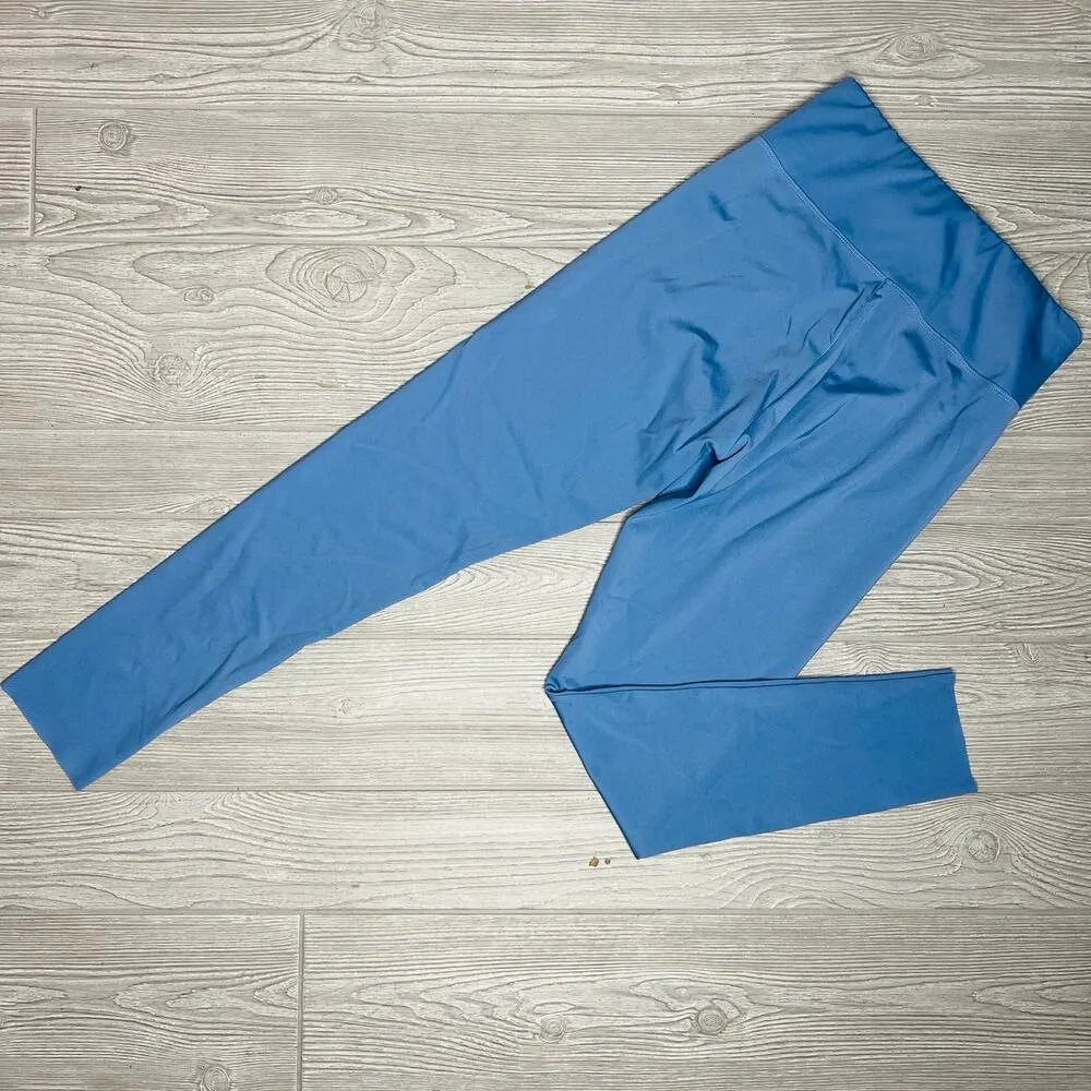 Blue Raw Hem Soft Yoga Jogger Leggings Size Xl - Image 4