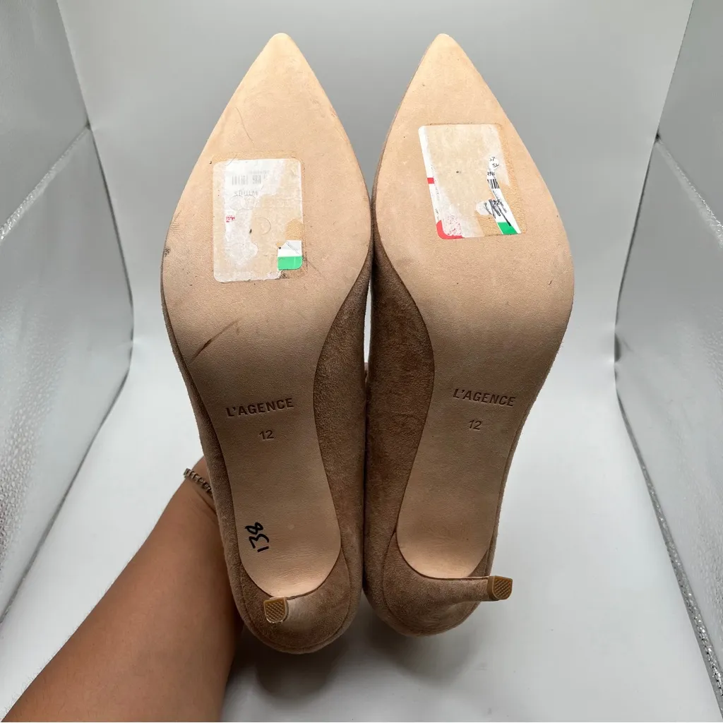 NWOB L’Agence Jolie Pointed Toe Pump suede Mary Jane heels size 12 women - Image 9